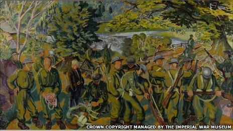 Grasmere Home Guard painted by Gilbert Spencer