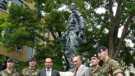 The new Irish Guards Statue