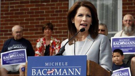 Michele Bachmann speaking in Iowa