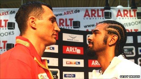 Wladimir Klitschko and David Haye