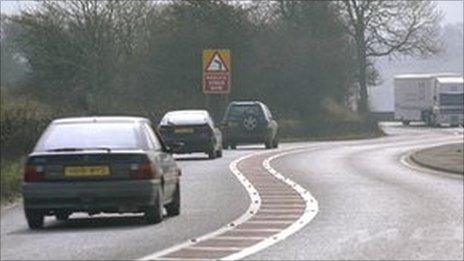 Cars on road