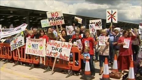 Wind farm protest