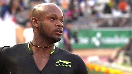 Asafa Powell wins in Lausanne