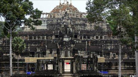 Cambodia's famed 11th-Century Baphuon temple is seen in Siem Reap province, some 230km (143 miles) northwest of Phnom Penh, Cambodia, 2 July 2011.