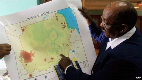 New map of Sudan