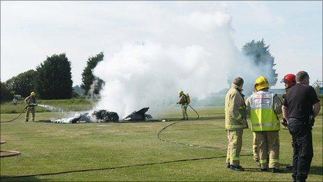 Plane crash at Shoreham (picture by Andy Cloke)