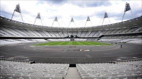 The Olympic Stadium in Stratford, east London