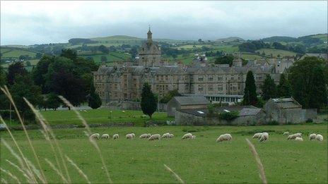 The former North Wales Hospital in Denbigh