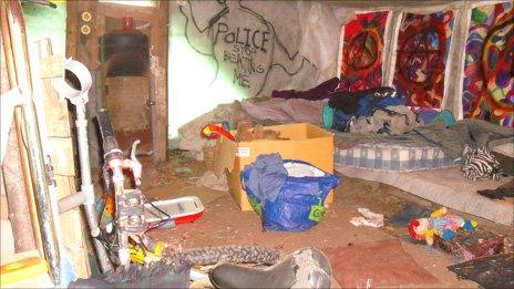 Protest camp at The New Works
