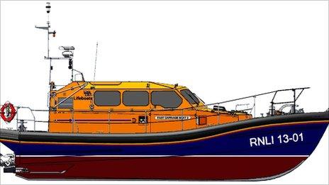 Images of the RNLI Shannon class lifeboat. Copyright: RNLI