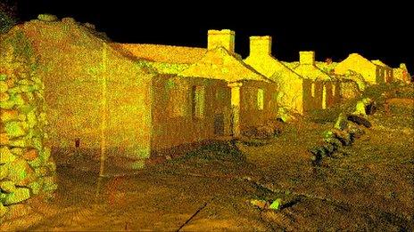 3D image of ruined properties in Village Bay. Pic: Historic Scotland/Glasgow School of Art