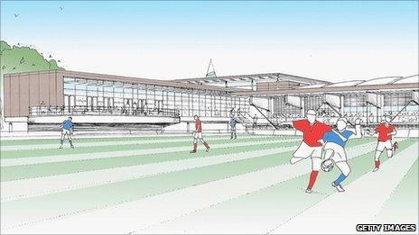 3D artist's impression of National Football Centre plans