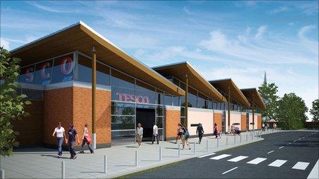 Tesco, Hadleigh - artist's impression