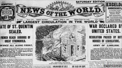 News of the World cover from 1917