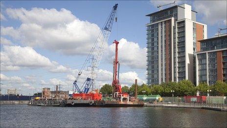 Royal Victoria Dock construction site