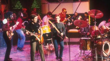 UB40 in happier times performing on Top of The Pops in the 1980s