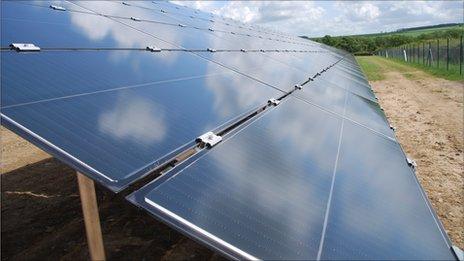 Solar park at Rhosygilwen estate in Pembrokeshire