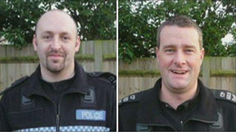 Sgt Daniel Pitcher and Pc David Upjohn