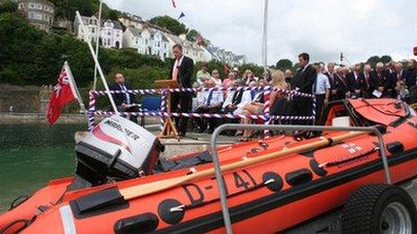 John Naismith and lifeboat