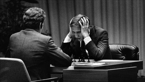 Bobby Fischer playing Boris Spassky, Iceland, 1972