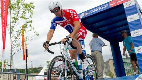 GB Para-cyclist Mark Colbourne. Pic: Yuko Sato/UCI