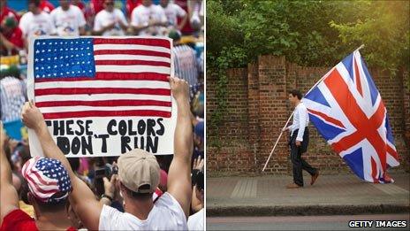 US flag and Union Flag