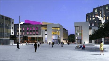 The arts complex in Guildhall Square