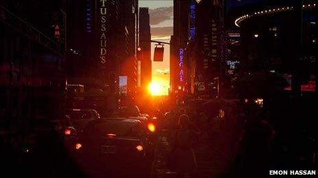 Shots of cars in silhouette