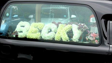 Funeral of Becky Godden-Edwards, Swindon, Wiltshire