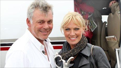 Darren Clarke with his girlfriend Alison Campbell