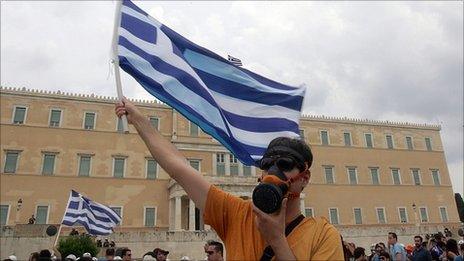 Athens anti-austerity protest, 15 Jun 11