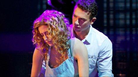 Richard Fleeshman and Caissie Levy lead the cast in Ghost The Musical playing Sam and Molly in Matthew Warchus’ stage musical version (Photo: Sean Ebsworth Barnes)