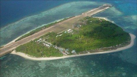 Handout from Kalayaan district government showing Pagasa island