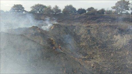 The wood chipping fire in Orsett