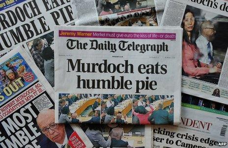 Newspaper headlines