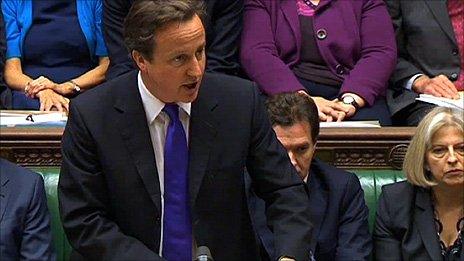 David Cameron in the Commons