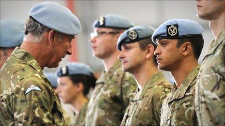 Prince Charles presents campaign medals at Wattisham