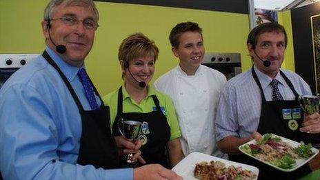 Ed Bailey (left) and Emyr Jones (right) with HCC staff