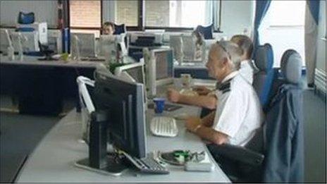 Swansea coastguard station staff