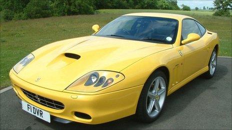 Undated Silverstone Auctions handout photo of a 2003 Ferrari 575 Maranello