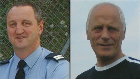 Geoff Wicker (L) and Brian Wembridge died in the explosion