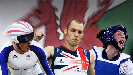 Welsh Olympic hopes Geraint Thomas, Dai Greene and Jade Jones