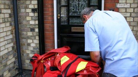 Postman doing his rounds