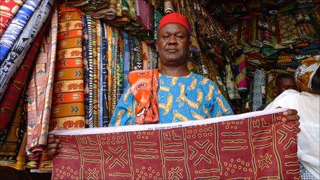 A street vendor in Senegal