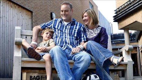 Matthew Green with his wife Gill and son Dylan