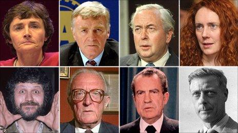 Montage of people who have famously resigned