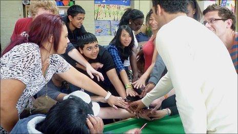 Teenagers taking part in the national citizen scheme