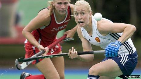 Natalie Seymour playing against USA