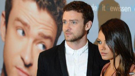 Justin Timberlake and Mila Kunis