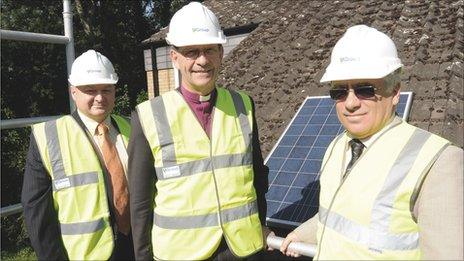 Bishop Nigel Stock, centre